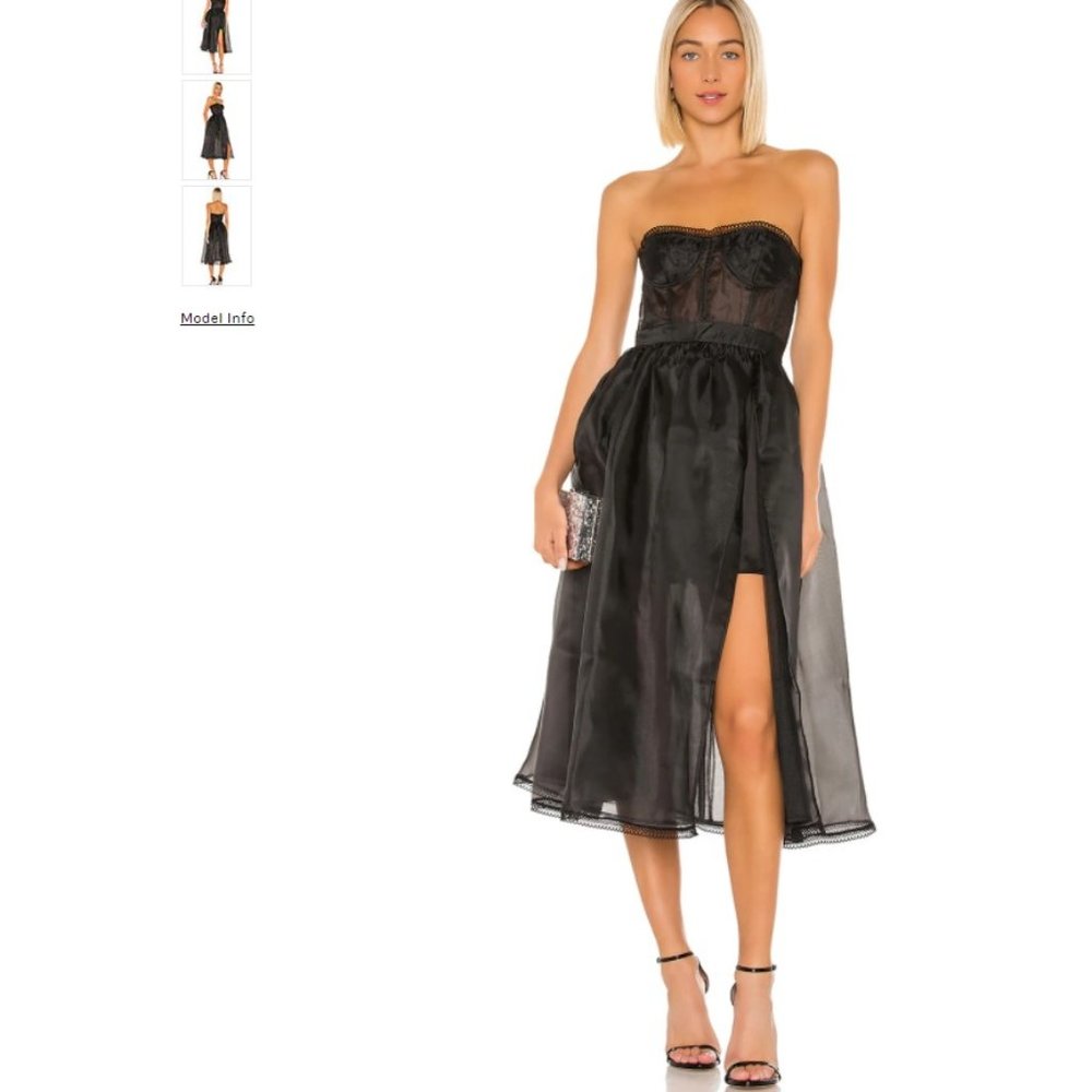 NBD Imagine Dress in Black- NWT! Sheer Evening Dress with Layers